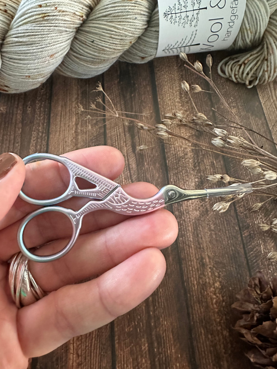 Embroidery scissors - stork