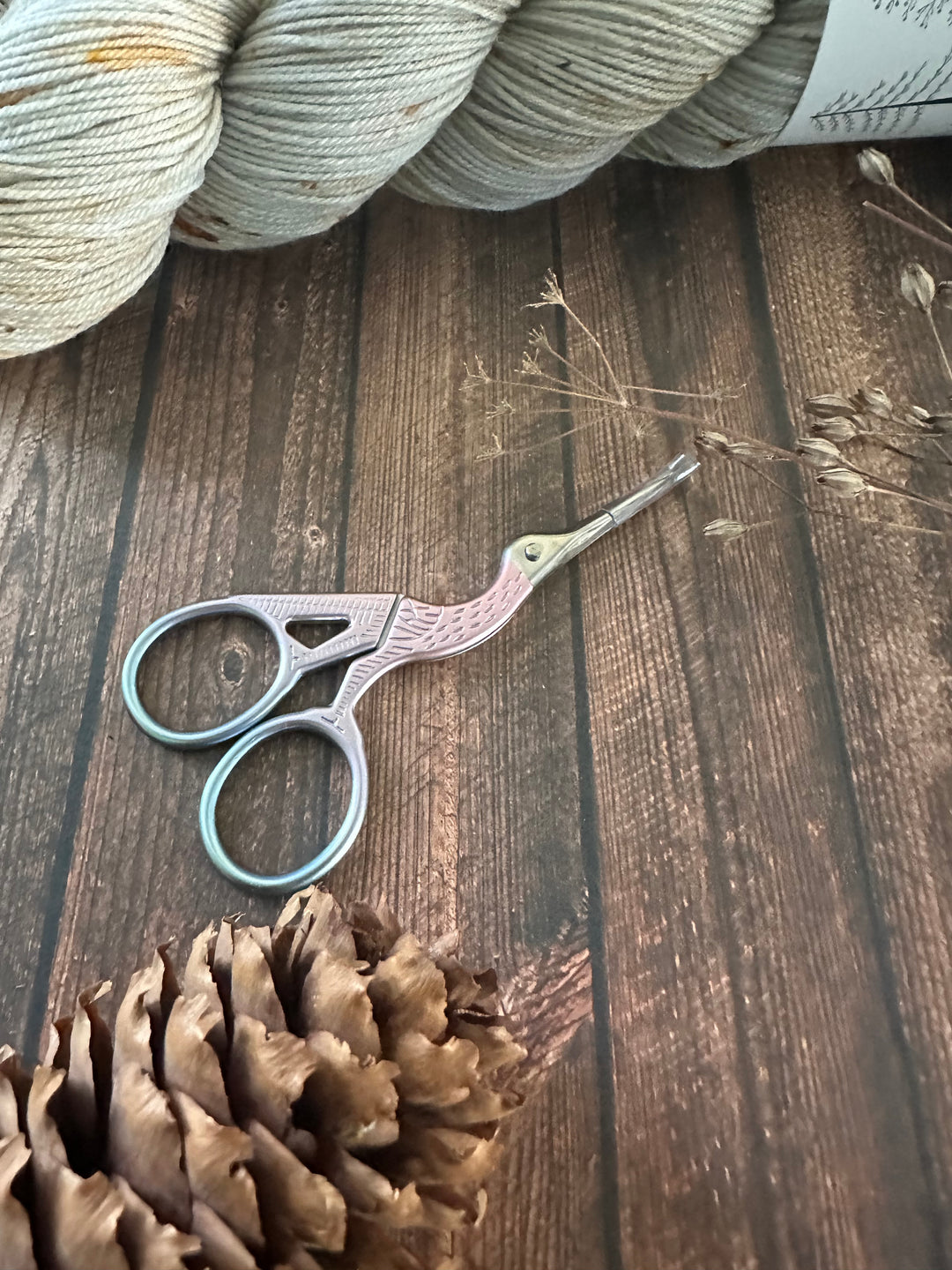 Embroidery scissors - stork