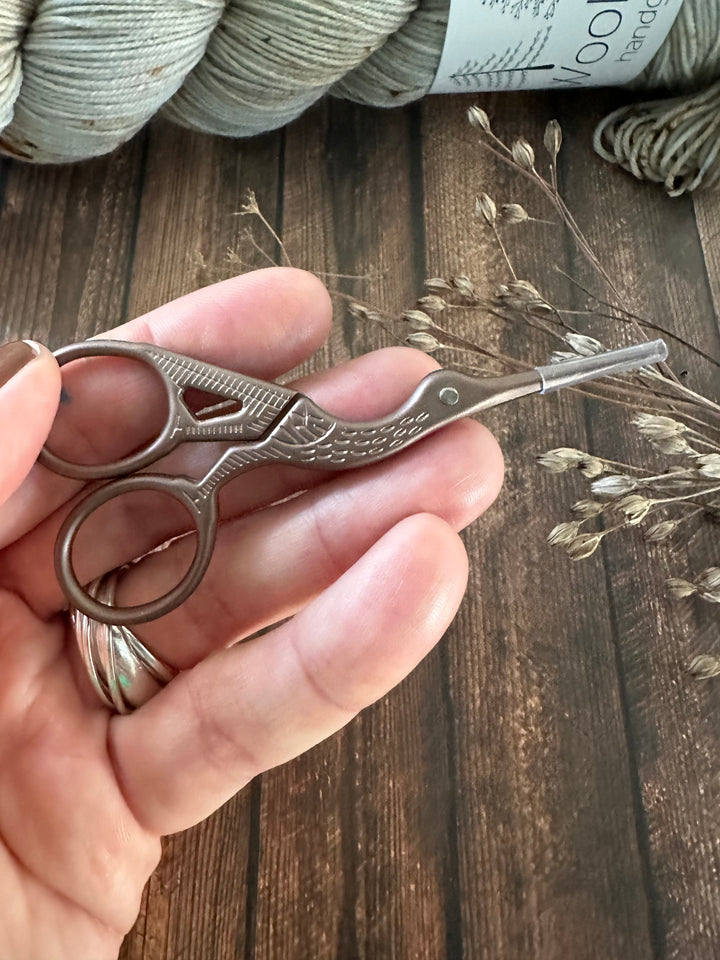 Embroidery scissors - stork