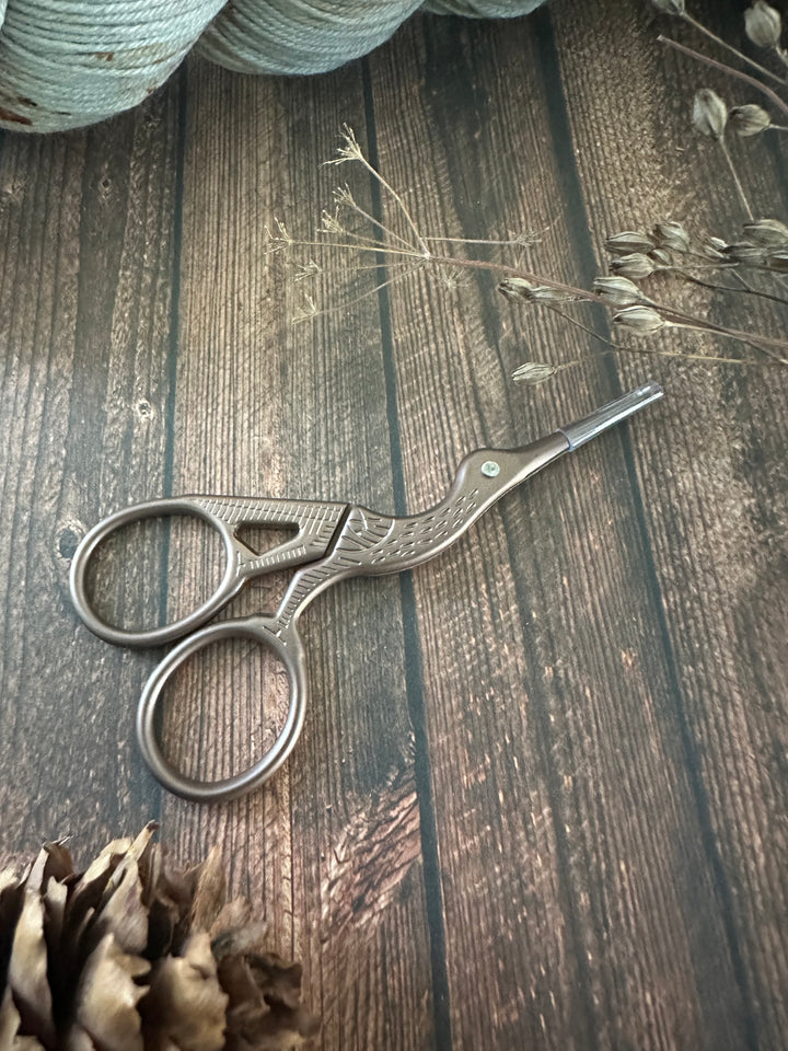 Embroidery scissors - stork